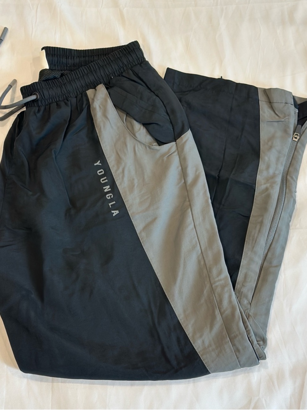 SOLD | YoungLa Men's Black & Gray Athletic Track Pants